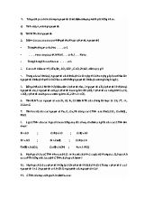 Bài tập môn Hóa học 8 - Chương 1